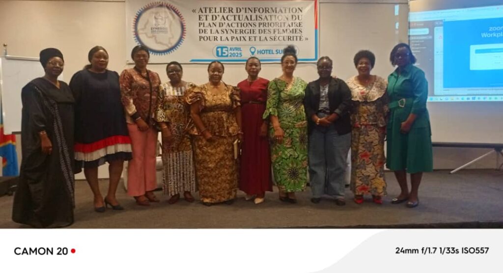 La Synergie des femmes pour la paix et la sécurité en Rdc a sensibilisé sur l’appropriation des processus de paix