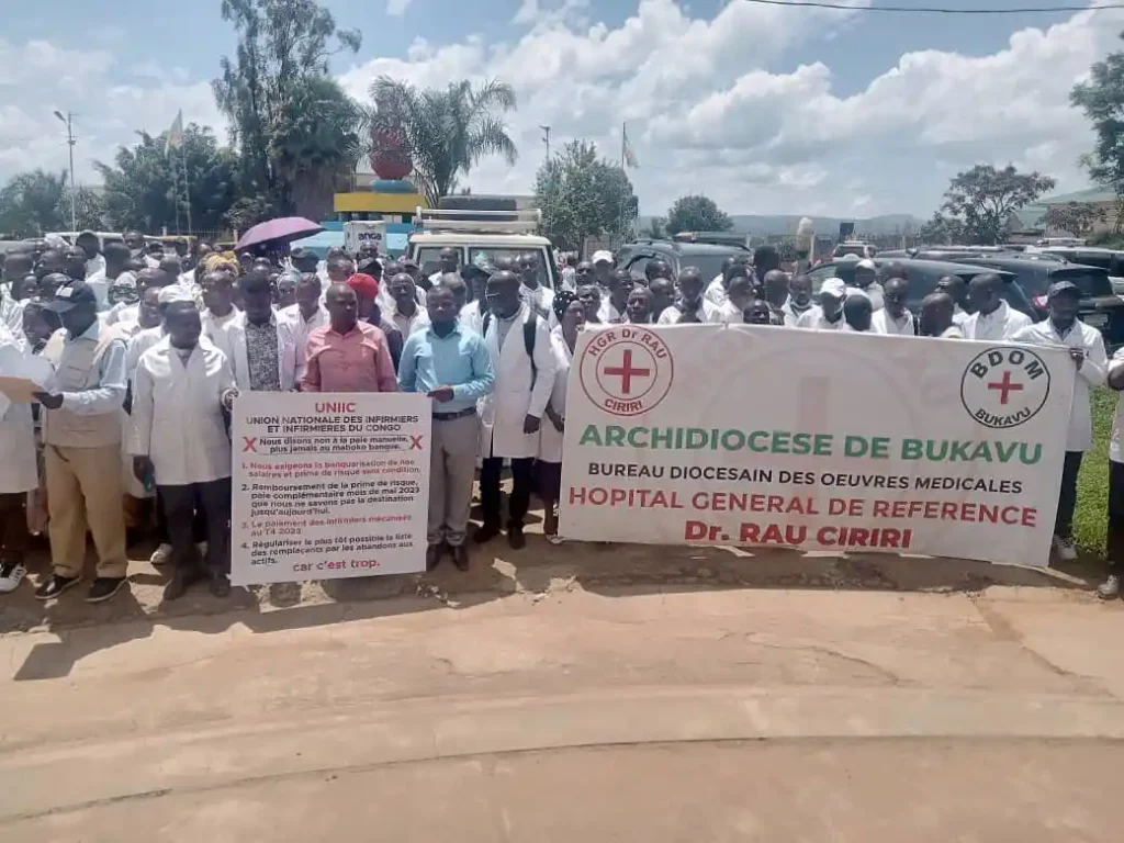 Sud-Kivu : Les infirmières lancent une grève sèche après des mois sans salaire