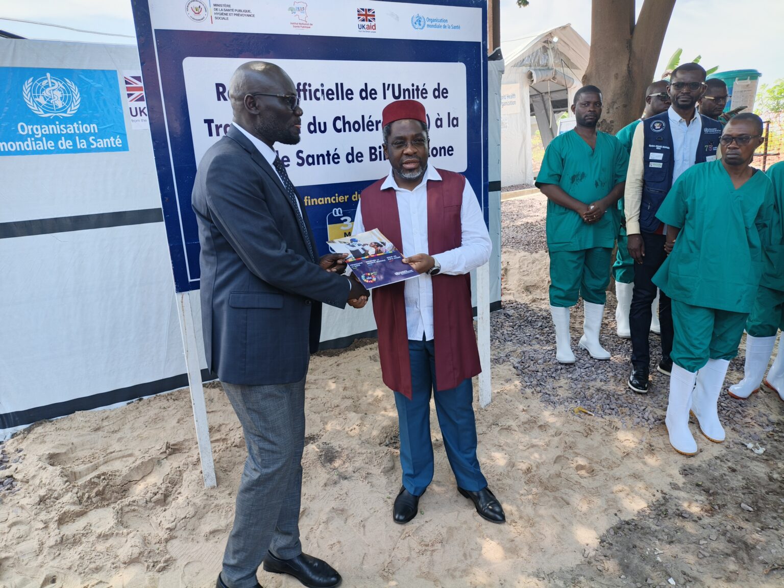 Grâce au financement de FCDO: l’OMS dote Kinshasa d’une Unité de traitement du « Choléra »